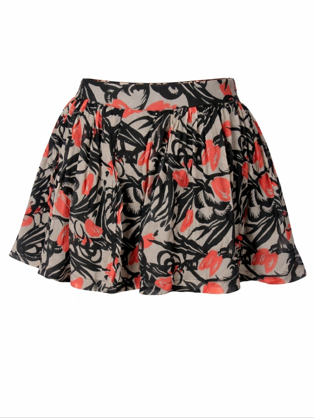 Winter Kate Floral Ruffled Mini Skirt